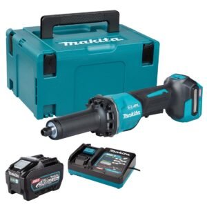Makita GD002GZ01 40V Max XGT Brushless Die Grinder with 1 x 5.0Ah Battery Charger & Case