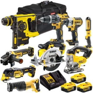 Dewalt 18V 9 Piece Power Tool Kit with 3 x 5.0Ah Battery & Charger T4TKIT-657
