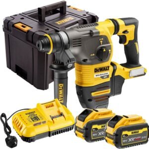 Dewalt DCH333X2 54V XR FlexVolt Brushless SDS Plus Hammer Drill With 2 x 9.0Ah Batteries & Charger