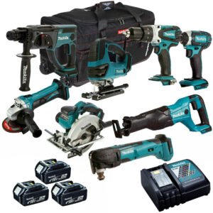 Makita MAK8PC 18V LXT Li-ion 8 Piece Power Tool Kit 3 x 5.0Ah Batteries