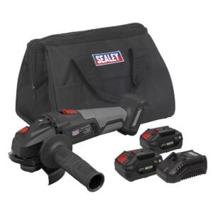 Sealey CP20VAGXKIT 20V Brushless 115mm Angle Grinder Kit with 2 x 4.0Ah Batteries & Charger in Bag