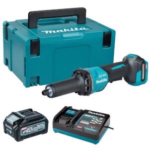 Makita GD002GZ01 40V Max XGT Brushless Die Grinder with 1 x 4.0Ah Battery Charger & Case