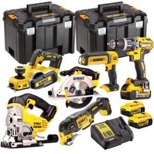 Dewalt DCK665P3T 18V 6 Piece Power Tool Kit with 3 x 5.0Ah Battery Charger & TStak Tool Storage